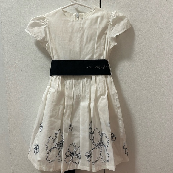 Il Gufo short sleeve embroidered elegant summer dress size 24M